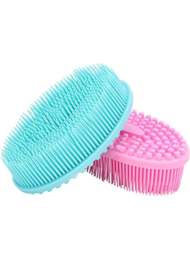 KASTWAVE Silicone Bath Brush Loofah Body Brush Soft Rubber Loofahs Sponge Scrubber Brush Back Scrubber Bath Shower Kit Body Soft Exfoliating Loofa Brush For Spa Wet And Dry Brushing Shower 2 Pcs - Image 1