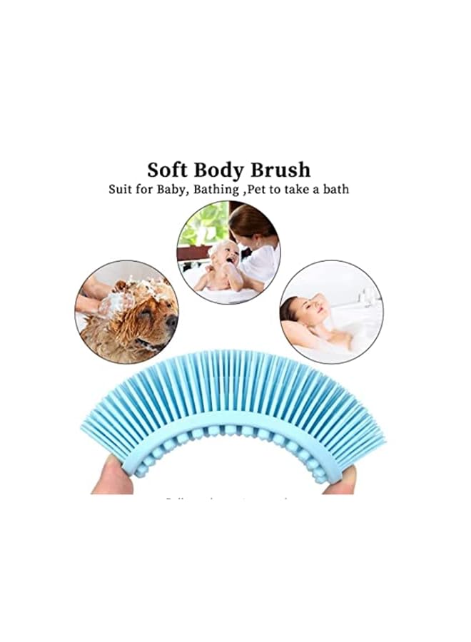 KASTWAVE Silicone Bath Brush Loofah Body Brush Soft Rubber Loofahs Sponge Scrubber Brush Back Scrubber Bath Shower Kit Body Soft Exfoliating Loofa Brush For Spa Wet And Dry Brushing Shower 2 Pcs - Image 3