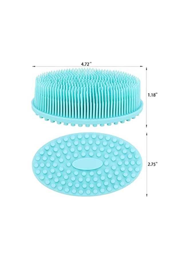 KASTWAVE Silicone Bath Brush Loofah Body Brush Soft Rubber Loofahs Sponge Scrubber Brush Back Scrubber Bath Shower Kit Body Soft Exfoliating Loofa Brush For Spa Wet And Dry Brushing Shower 2 Pcs - Image 2