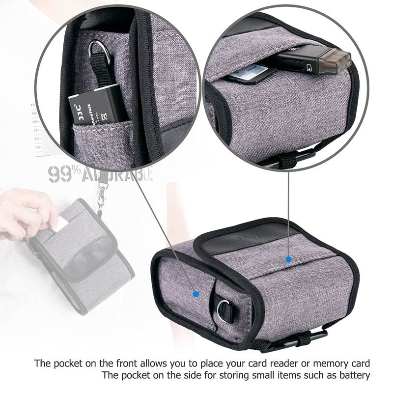 Kiorafoto Compact Camera Pouch Case for Lumix ZS99 Sony ZV-1II ZV-1F ZV1 RX100VII RX100VI RX100VA RX100V RX100IV III II Canon G7XIII II G9XII Ricoh GR IV GRIII HDF GRIIIx HDF GR IIIx Olympus TG-7 TG-6 - Image 3