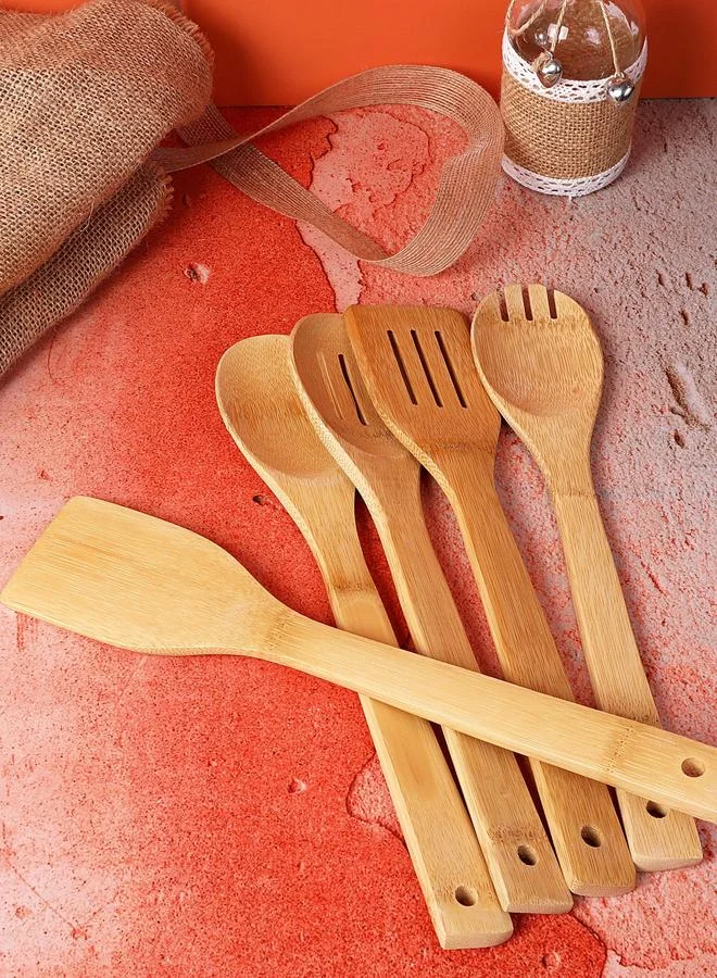 Royalford 5-Piece Bamboo Kitchen Tools Set