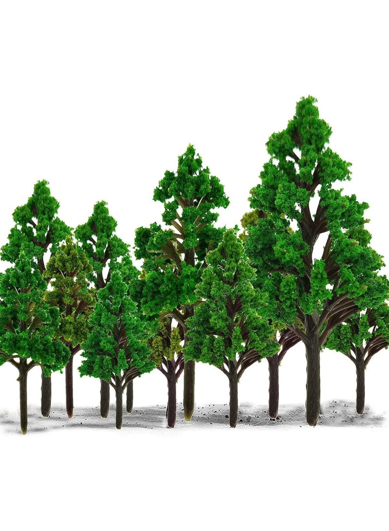 15PCS Miniature Model Trees for DIY Scenery, Model Railway Landscape Trees, Mini Diorama Trees, Artificial Model Trees for Train Layouts, Architecture, Fairy Garden & Sand Table (4.5-8.5cm) - Image 1
