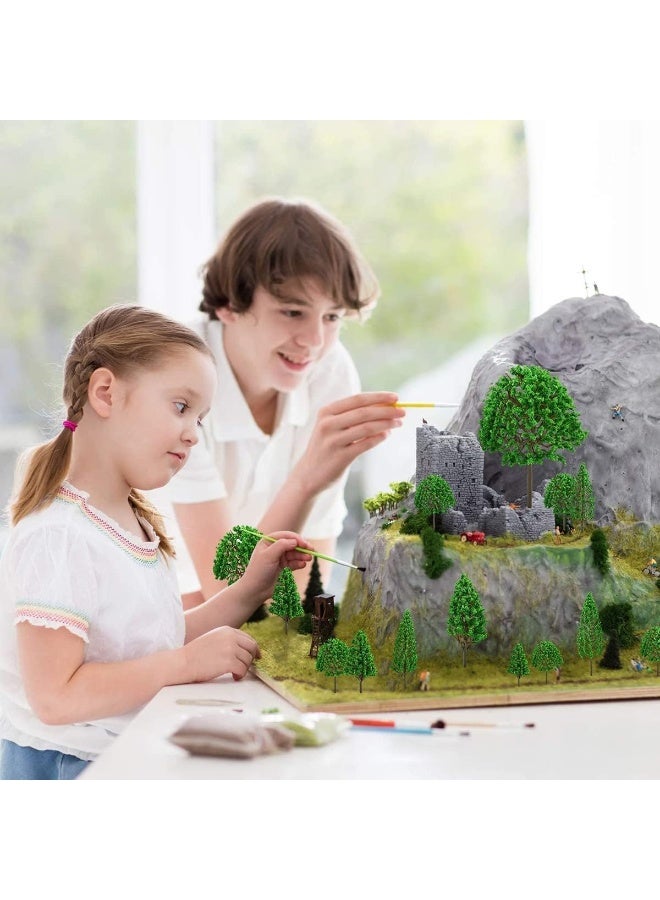 15PCS Miniature Model Trees for DIY Scenery, Model Railway Landscape Trees, Mini Diorama Trees, Artificial Model Trees for Train Layouts, Architecture, Fairy Garden & Sand Table (4.5-8.5cm) - Image 2