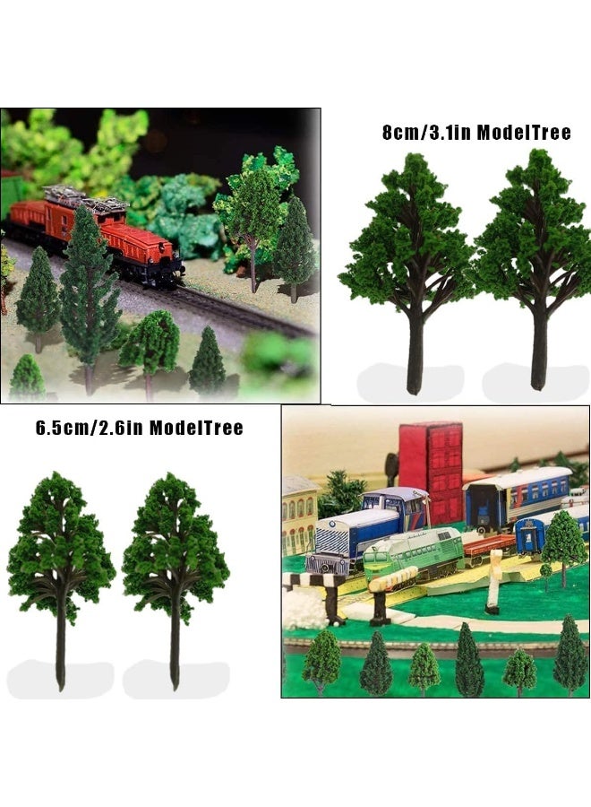 15PCS Miniature Model Trees for DIY Scenery, Model Railway Landscape Trees, Mini Diorama Trees, Artificial Model Trees for Train Layouts, Architecture, Fairy Garden & Sand Table (4.5-8.5cm) - Image 3