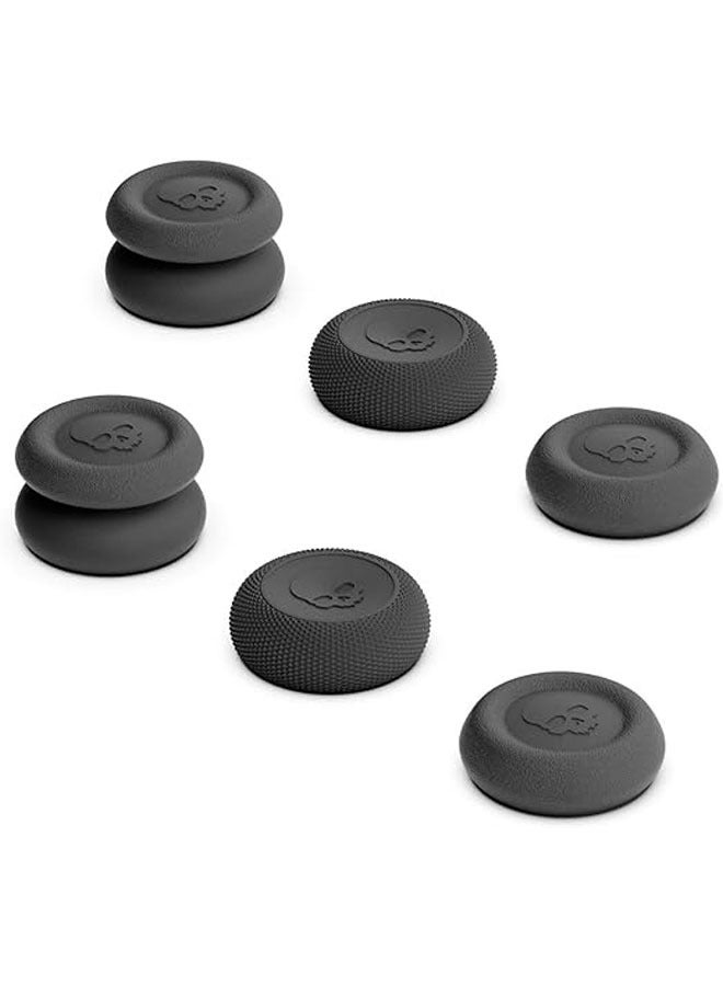 Skull  Co. Skin, CQC  FPS Thumb Grip Set Analog Joystick Cap for Nintendo Switch Pro Controller  PS5/PS4/Slim/Pro Controller - Black, 3 Pairs (6pcs)  - Image 1