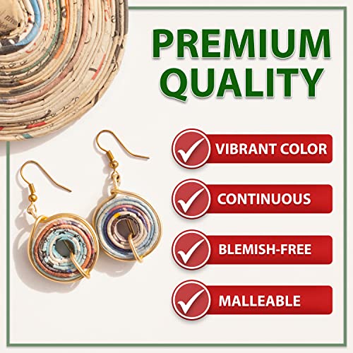 Mandala Crafts 22 Gauge Anodized Aluminum Craft Wire for Jewelry Making - 100 FT Colored Flexible Light Gold Tone Wire - Bendable for Bonsai Armature Crafting Sculpting - Image 5