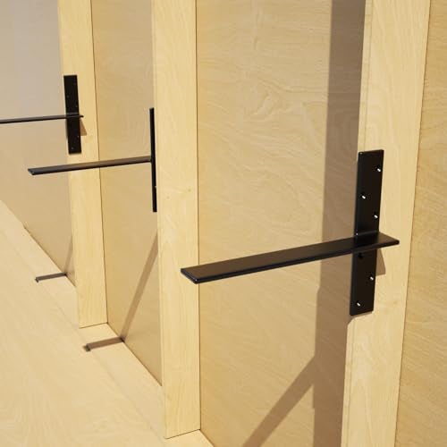WINKER Free Hanging Countertop Support Bracket 16" Lx2.5 W 2 Pack Hidden Floating Wall Bracket 3/8" Thick Heavy Duty Shelf Bracket for Floating Bars,Bench Seats,Vanities - Image 5