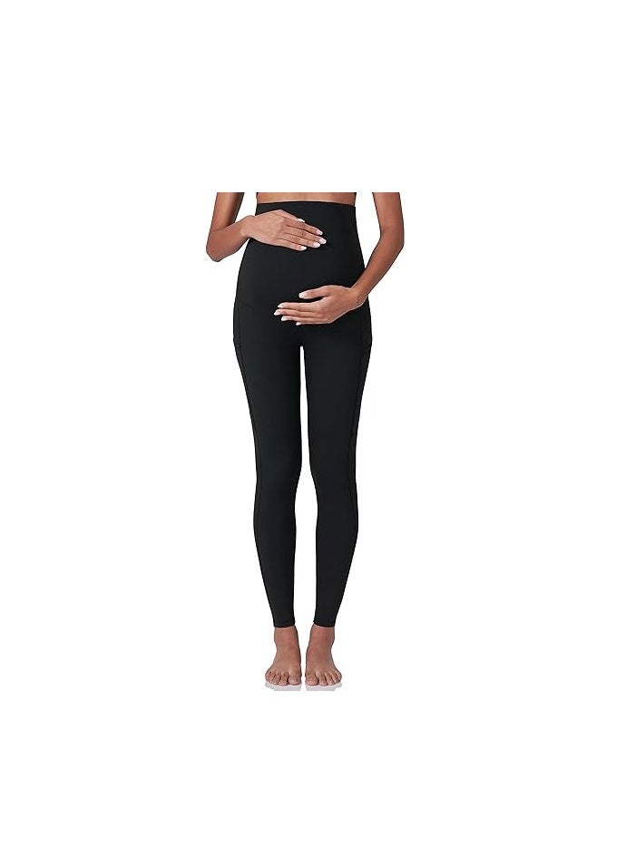 Generic - Women's Maternity Workout Leggings Over The Belly Pregnancy Yoga Pants with Pockets Soft Activewear Work Pants - Image 1