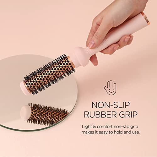 F3 Systems Magic Curling Round Brush Set (1&1.7Inches), Cut Drying Time, Self-Standing Round Brush, Great Blowout,Ceramic Coated Barrel,Quick Styling,Blowout Volume,Ionic Thermal Barrel, Wave Styler - Image 4