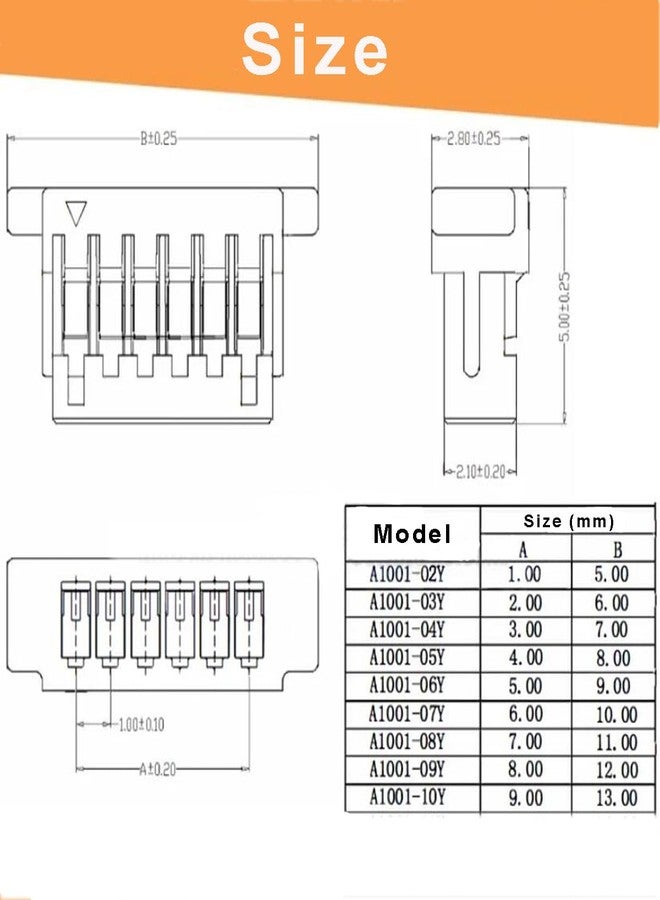 Teansic 495Pcs JST SH 1.0mm Connector Kit,2/3/4/5/6/7/8/9/10 Pin Housing Connectors,1.0mm Pitch JST Adapter,SH 1.0mm Plug Terminal for Racing Cars、Drones - Image 3