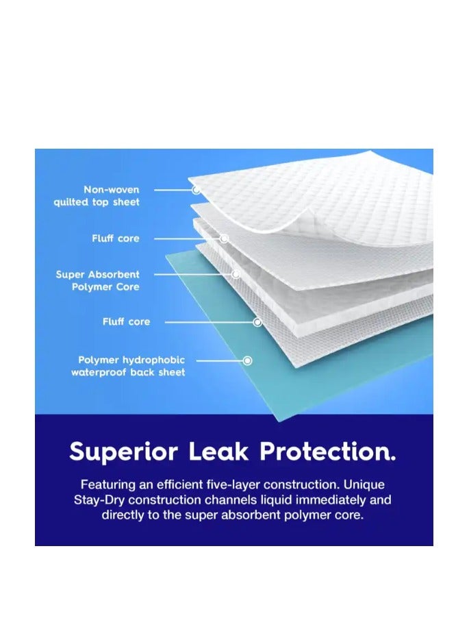 Cute 'n' Cuddle عبوة من 30 حصيرة تغيير قابلة للاستخدام مرة واحدة ناعمة فائقة الامتصاص مقاومة للماء، حصائر تغيير الأطفال، أغطية سرير، 60 سم × 45 سم - Image 4