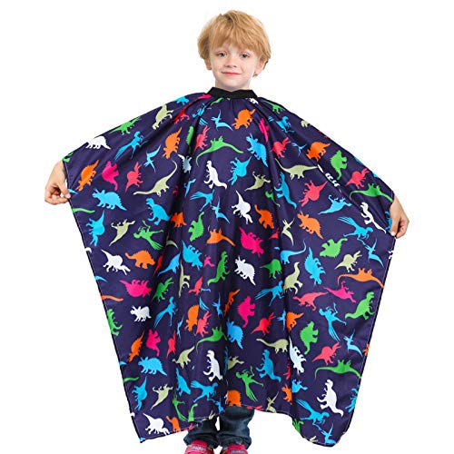 PASHOP Kids Haircut Cape, Dinosaur Waterproof Hair Cutting Cape Boys Barber Haircut Apron for Kids - Image 1