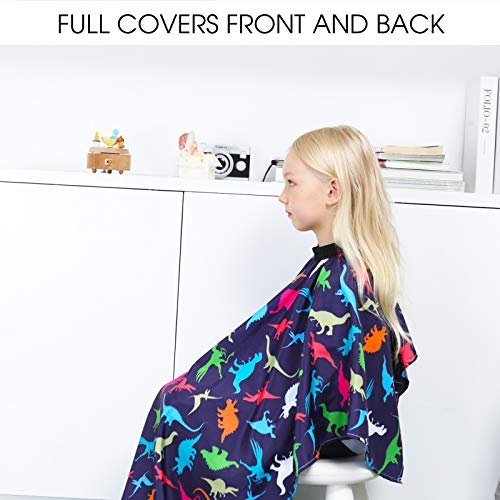 PASHOP Kids Haircut Cape, Dinosaur Waterproof Hair Cutting Cape Boys Barber Haircut Apron for Kids - Image 2