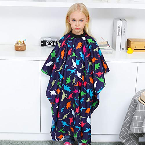 PASHOP Kids Haircut Cape, Dinosaur Waterproof Hair Cutting Cape Boys Barber Haircut Apron for Kids - Image 3