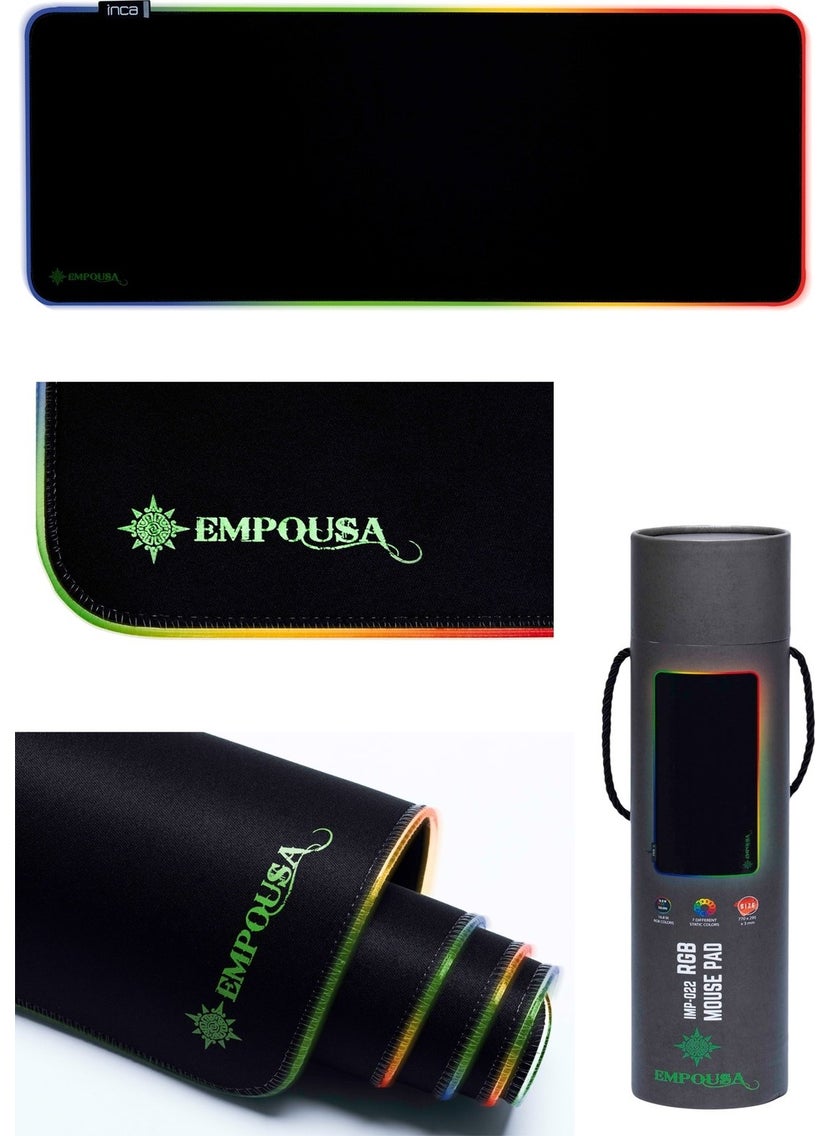 Inca - IMP-022 Empousa Rgb 7 Different LED Lighted Gaming Gaming Mouse Pad - Image 1