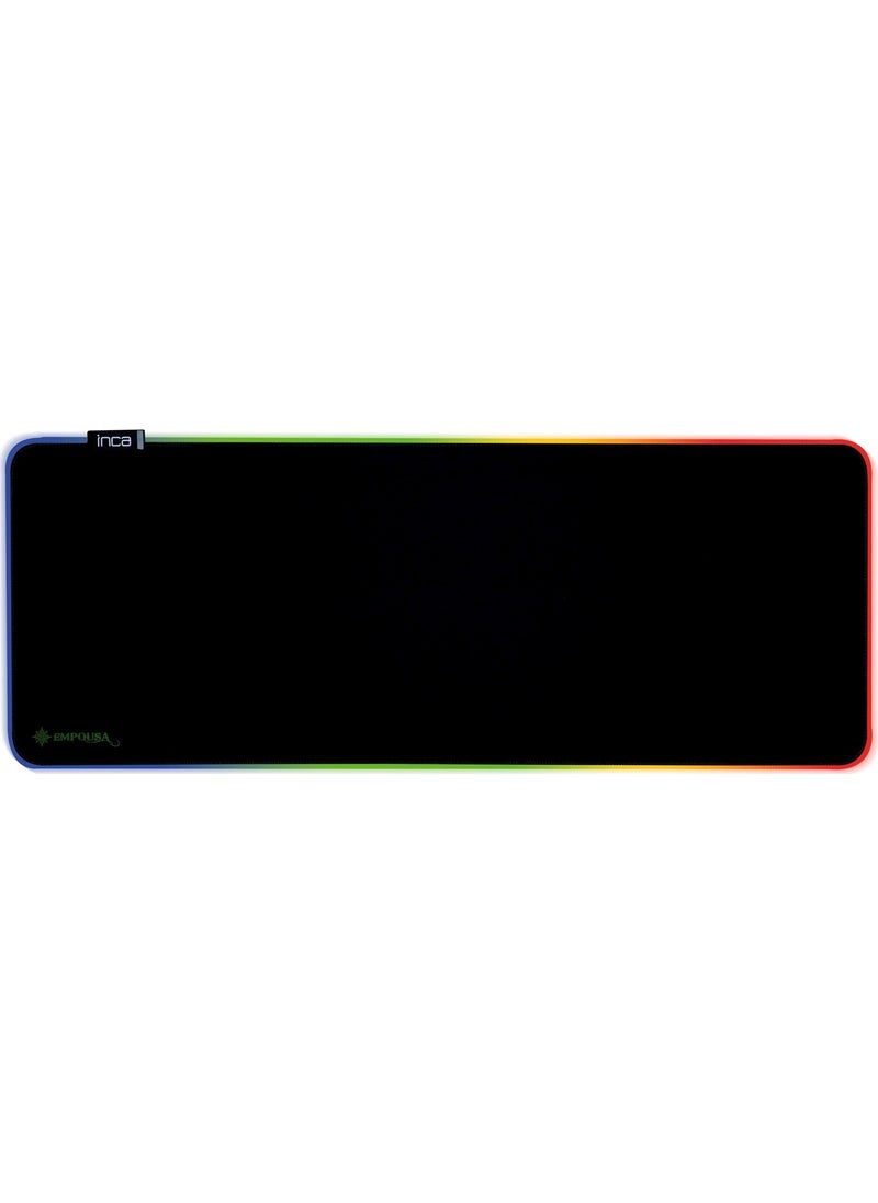 Inca - IMP-022 Empousa Rgb 7 Different LED Lighted Gaming Gaming Mouse Pad - Image 1