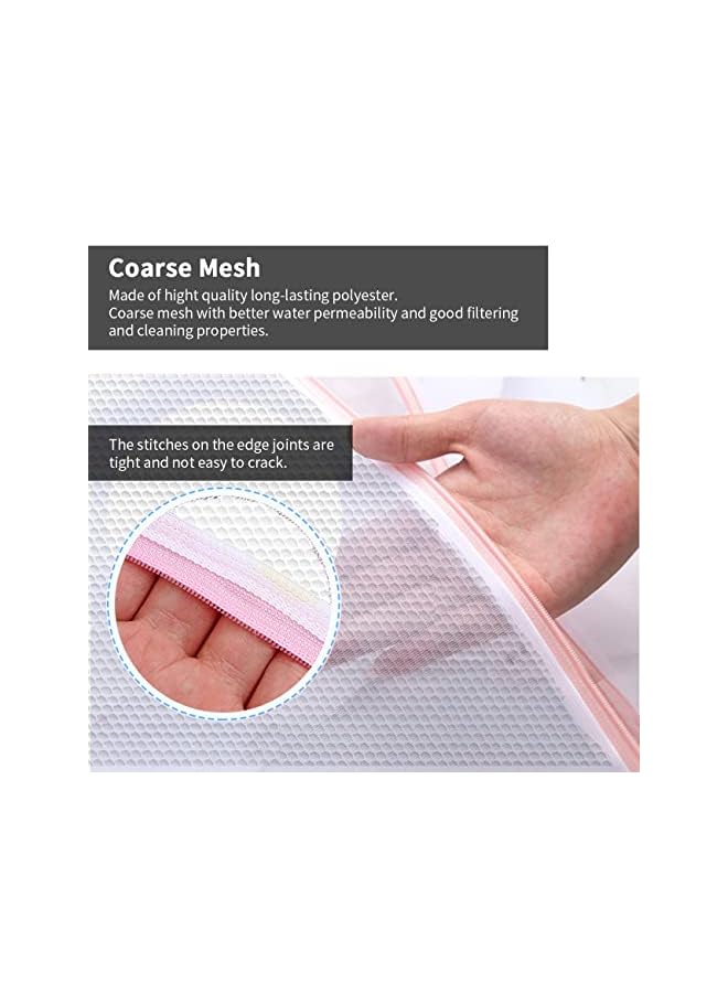 Zaboon Laundry Bags Mesh Washing Bags Set6 Pack For Delicates Clothes Or Travel Storage Coarse Net Wash Bag Bra Bag Different Zipper Colors For Washing Machine（Different Zipper Colors） - Image 2