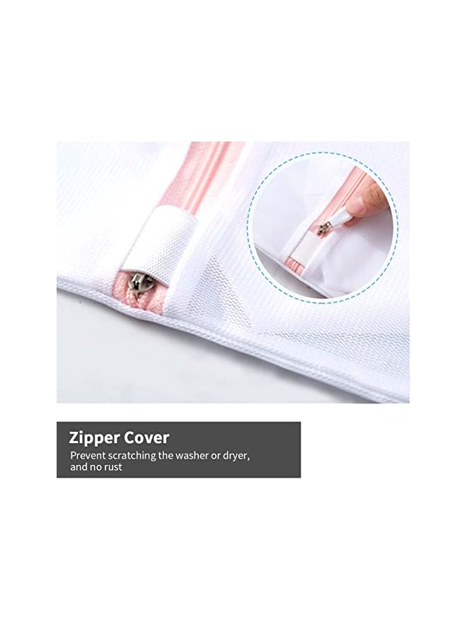 Zaboon Laundry Bags Mesh Washing Bags Set6 Pack For Delicates Clothes Or Travel Storage Coarse Net Wash Bag Bra Bag Different Zipper Colors For Washing Machine（Different Zipper Colors） - Image 3