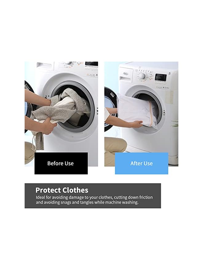 Zaboon Laundry Bags Mesh Washing Bags Set6 Pack For Delicates Clothes Or Travel Storage Coarse Net Wash Bag Bra Bag Different Zipper Colors For Washing Machine（Different Zipper Colors） - Image 4