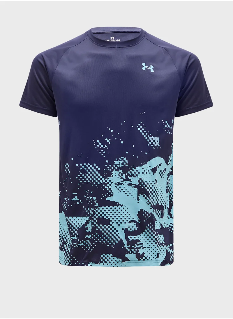UNDER ARMOUR Youth Tech Graphic T-Shirt