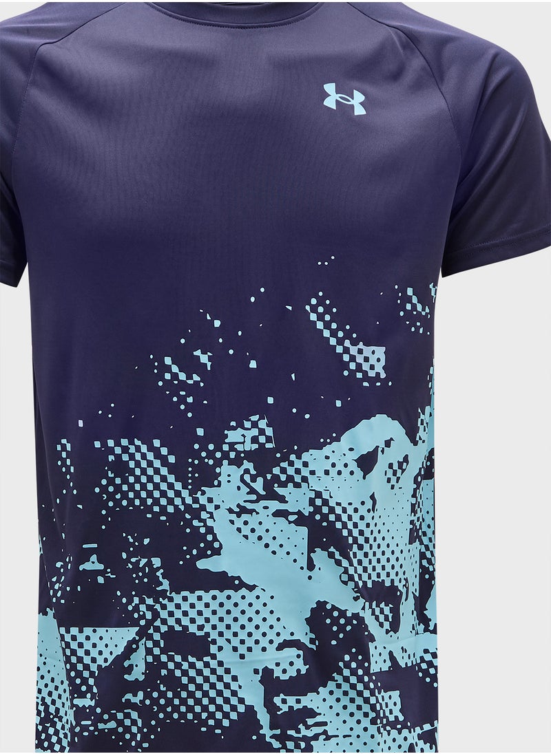 UNDER ARMOUR Youth Tech Graphic T-Shirt  - Image 3