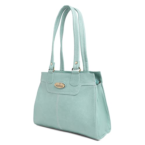 Fostelo Women's Kestrel Satchel Tote Handbag for Women | Ladies Purse | Stylish Shoulder Bag | Gift For Women | Light Grey - Image 1