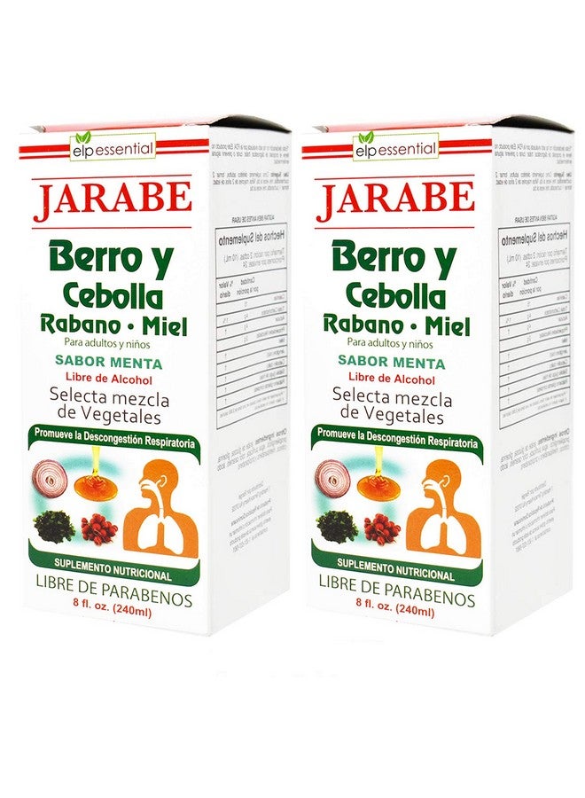 elp essential Jarabe Berro y Cebolla Rabano - Miel 8 Oz 2-Pack Watercress and Onion Radish - Honey Syrup, Sin Omega - Image 1