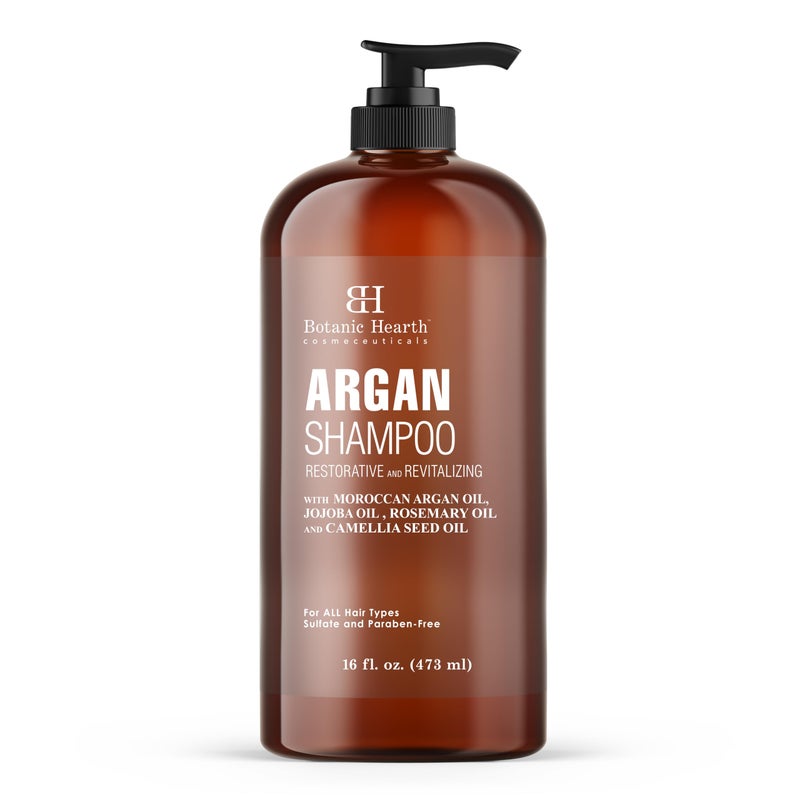 Botanic Hearth Argan Shampoo, Hydrating & Volumizing, Sulfate & Paraben Free, All Hair Types & Color Treated Hair, Men and Women 16 fl oz - Image 1