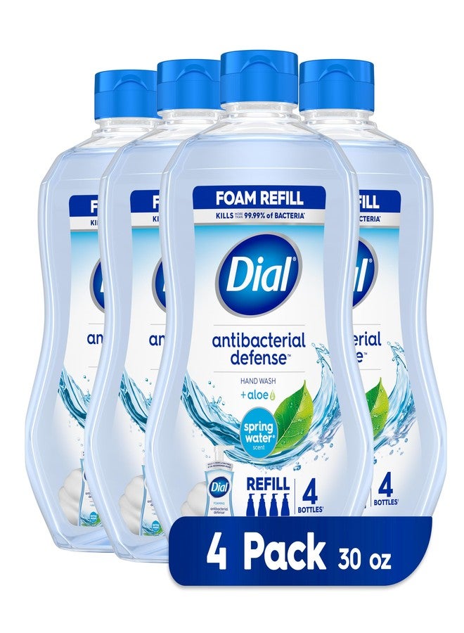 Dial Antibacterial Foaming Hand Wash Refill, Spring Water, 30 Ounce Pack of 4 - Image 1