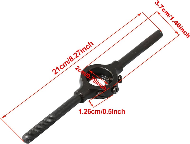 CNBTR Metal 3.7cm Dia 1.0" Round Die Stock Holder Thread Tap Wrench Handle 20.5cm Length Bar Tools Woodworking DIY - Image 4