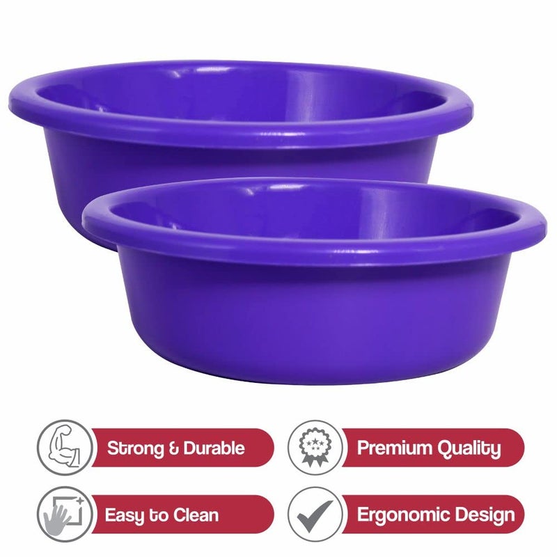 Wonder Plastic Bowl 6 Dough Kneading Multipurpose Bowl, 3 Pc, 4 LTR, Violet Color - Image 4