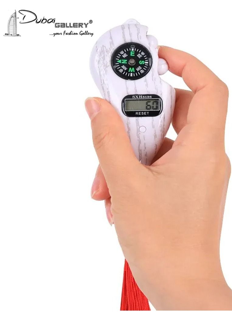 DubaiGallery Rotating Prayer Beads With Led Digital Counter Portable Finger Tasbeeh Misbaha Counter Prayer Islamic Tasbih Muslim Eid Gifts  - Image 1
