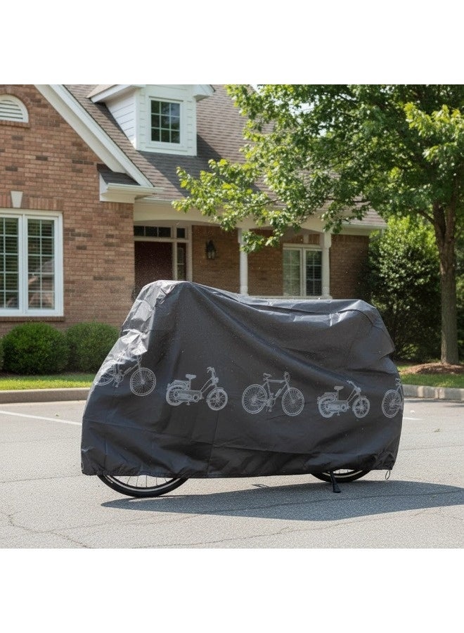 ShebSheb Three-Sided Comprehensive Bicycle Cover Waterproof,Outdoor Bike Covers Dust Rain Wind Proof Cover for Mountain Road Electric Bikes - Image 5