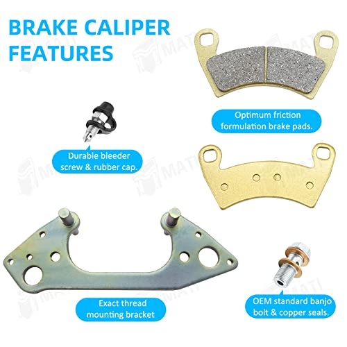 M MATI Front Left Right Brake Calipers for Polaris Ranger 800 Ranger 900 Ranger Diesel RZR 4 800 RZR 900 1000 Ranger 500 570 700 Brutus GEM 1911282 1911283 1911284 - Image 4