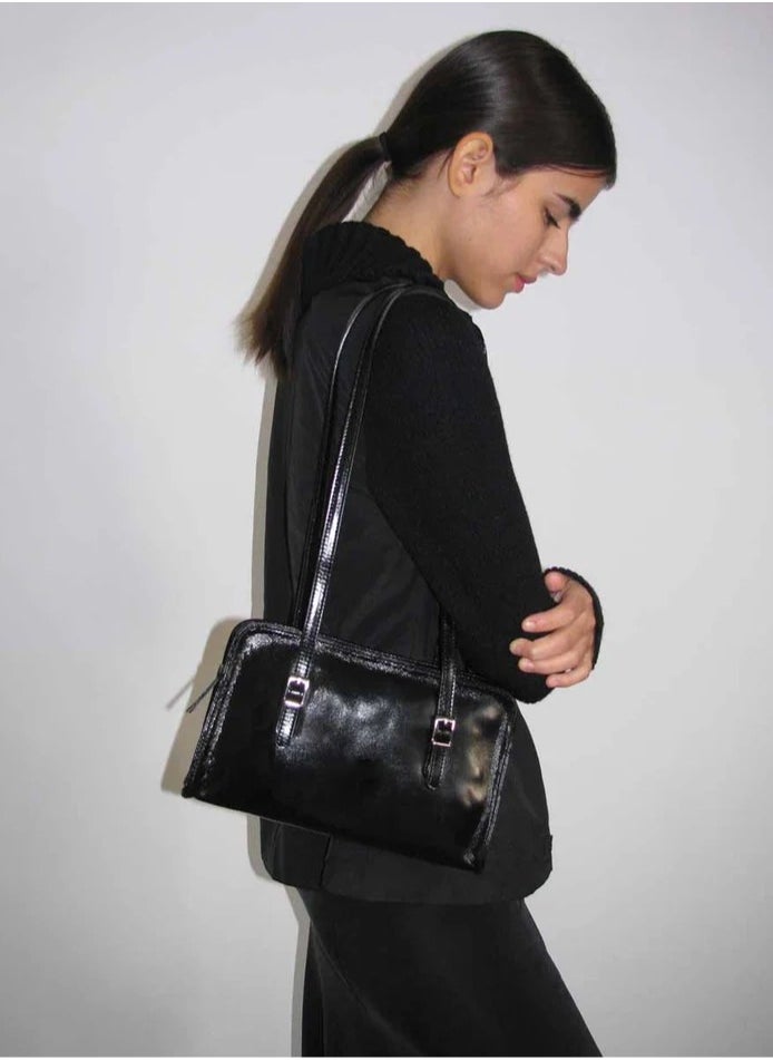 PALOMA - Paloma Wool Patent Leather Shoulder Bag HandBags - Image 1
