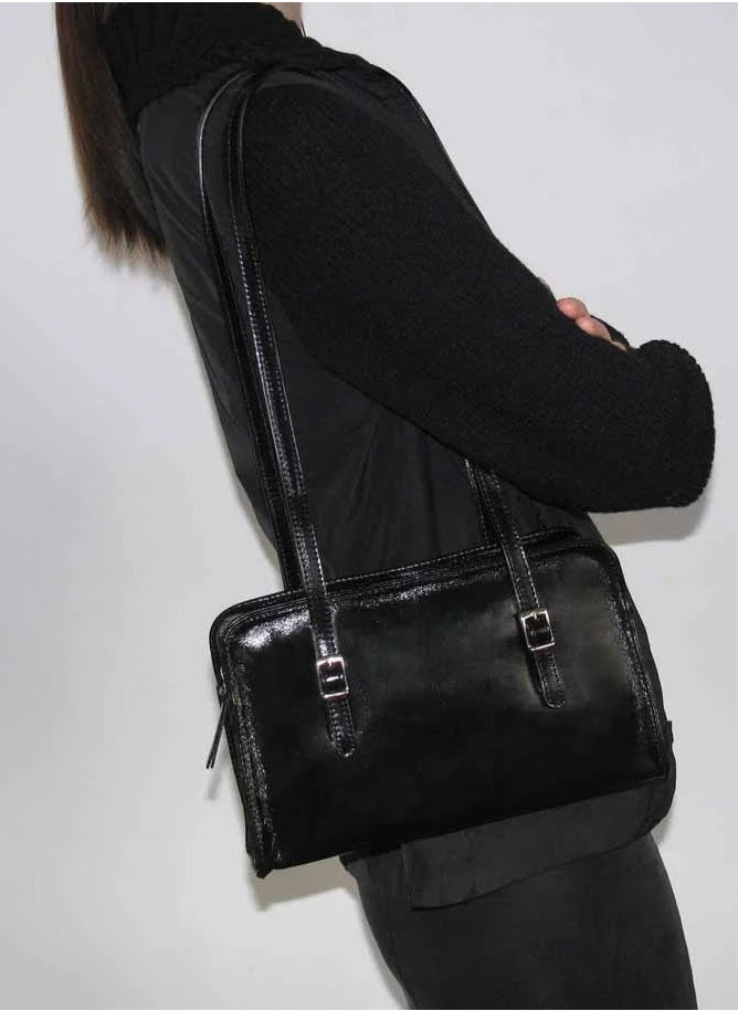 PALOMA - Paloma Wool Patent Leather Shoulder Bag HandBags - Image 1