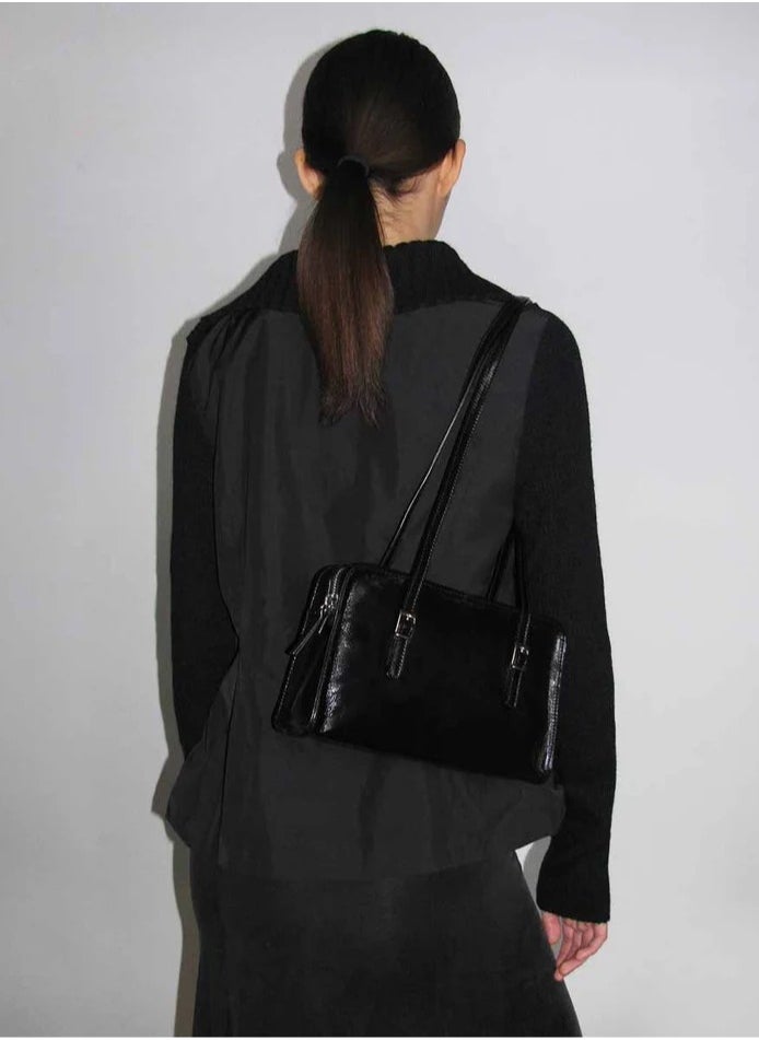PALOMA - Paloma Wool Patent Leather Shoulder Bag HandBags - Image 1