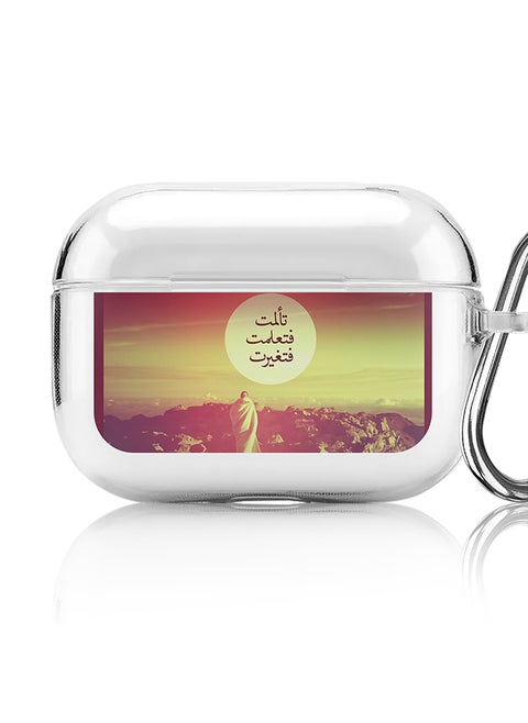Classic Clear printed Case for Apple AirPods Pro 2nd Generation Thin Transparent Cover [Designed for Apple AirPods Pro 2nd Generation] - I suffered, I learned, I changed