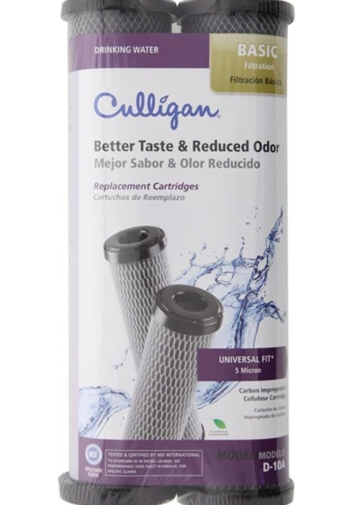 Culligan D-10A 2PK Carbon Filtration Replacement Cartridge - 2 Count - Image 1
