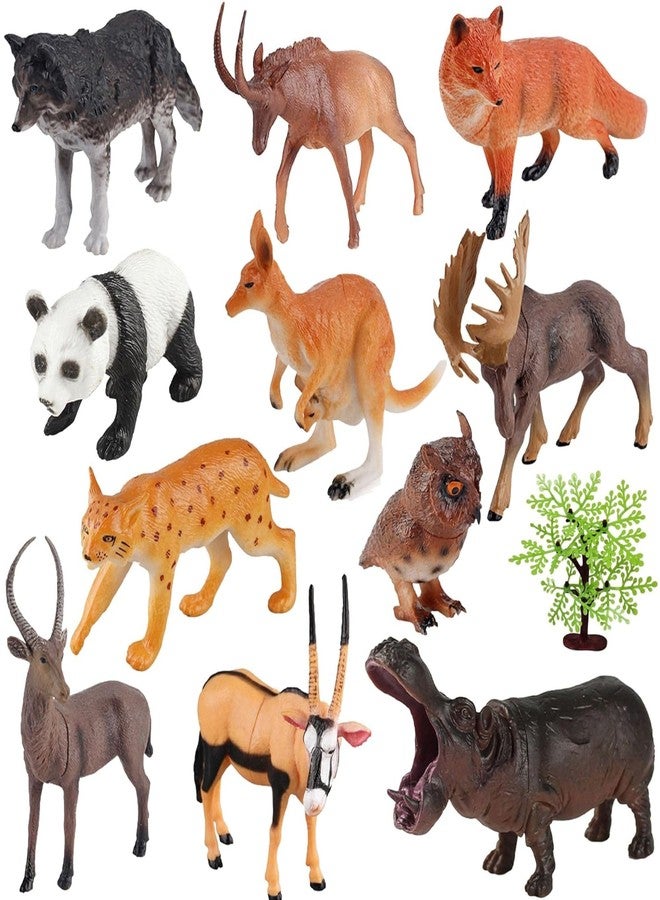 MALLEXO BIG SIZE 12PCs Wildlife Jungle Animals Toys for Kids 3+| Realistic Forest Animal Action Figures Zoo Janwar Toy Set for Boys & Girls School Project Toys Birthday Children Decor | Education Item - Image 1