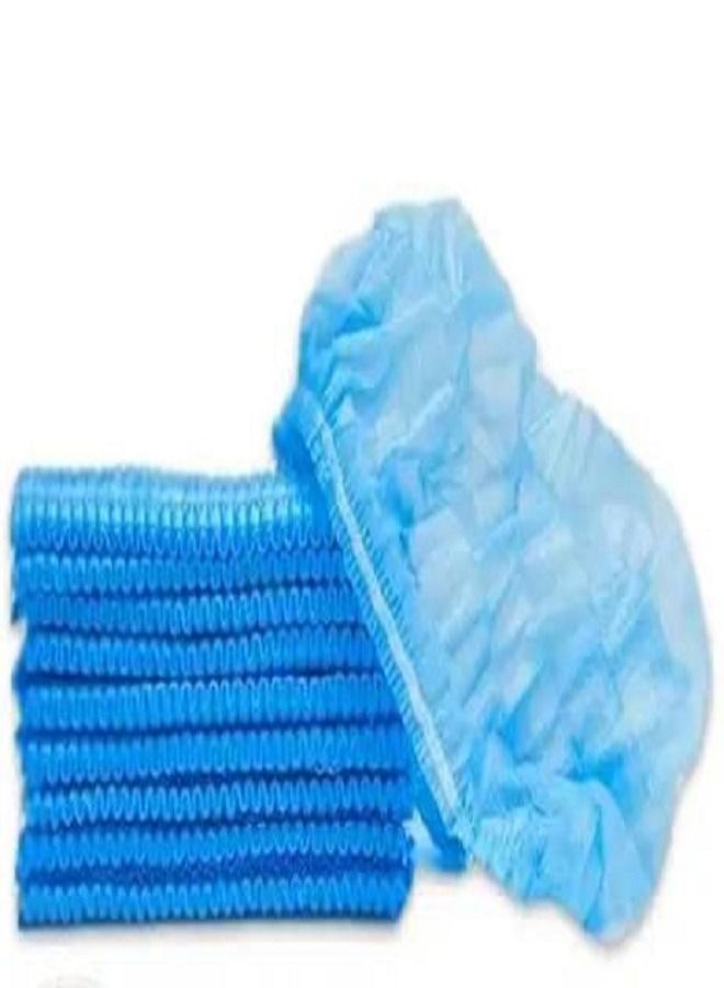 100 Piece High Quality Disposable Bouffant Caps Blue 100Count - Image 1