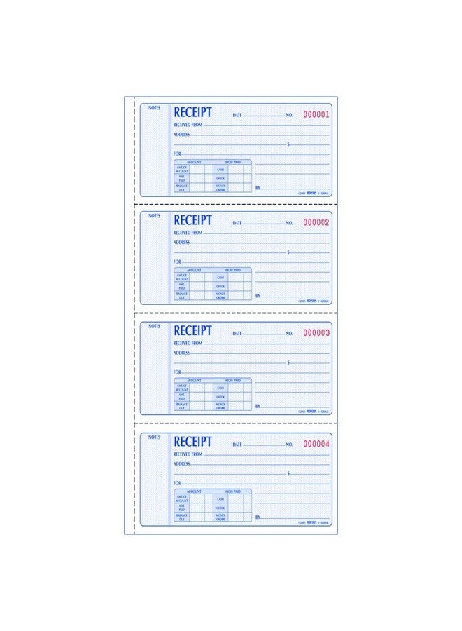Rediform Formguard Money Receipt Book, 2.75 x 7 Inch, 4x100 Receipts (8L808R) - Image 1