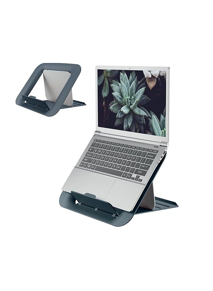 LEITZ Laptop Stand Height-Adjustable Laptop Stand, Notebook Stand with 4 Heights for 13-15 Inch Notebooks, Compact Laptop Riser for Desk, IGR Certified, Ergo Cosy Series, Grey, 64260089 - Image 1