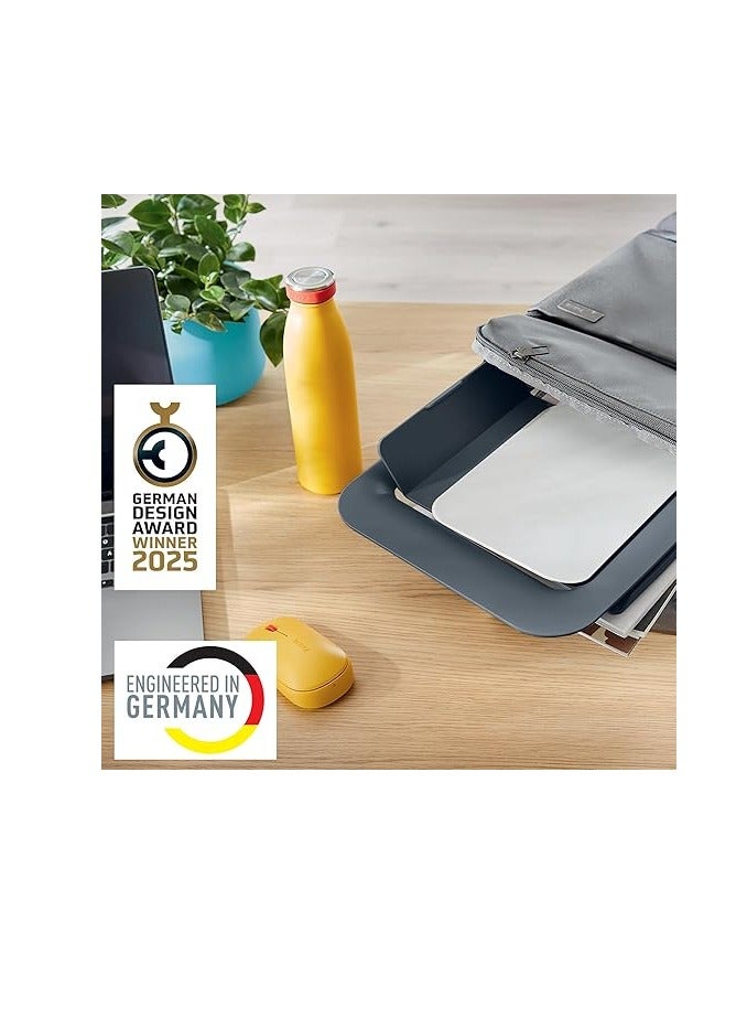 LEITZ Laptop Stand Height-Adjustable Laptop Stand, Notebook Stand with 4 Heights for 13-15 Inch Notebooks, Compact Laptop Riser for Desk, IGR Certified, Ergo Cosy Series, Grey, 64260089 - Image 2