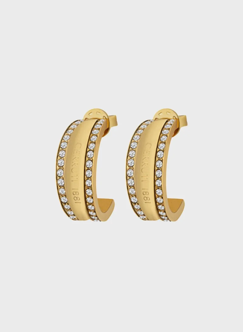 CERRUTI 1881 Stone Hoop Earrings