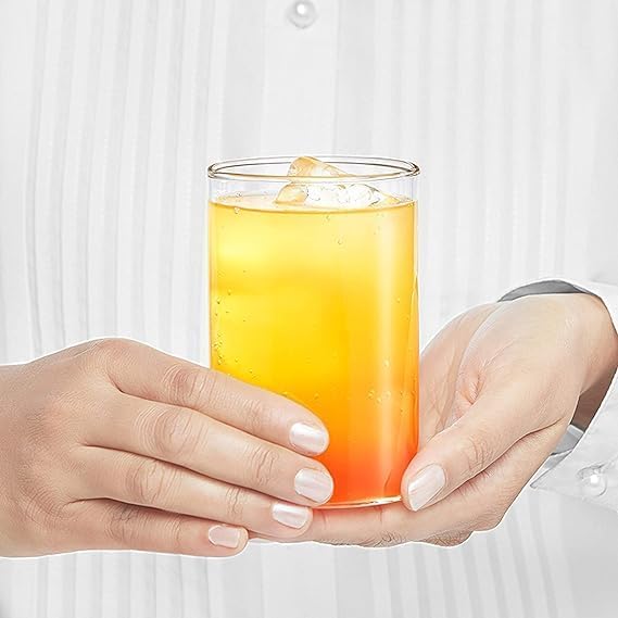 Riderev طقم أكواب رؤية ريديريف 295 مل مجموعة من 6 قطع أكواب شرب شفافة أكواب مياه مشروبات باردة عصير أكواب عصير مقاومة للنار 270 مل 6 قطع - Image 1