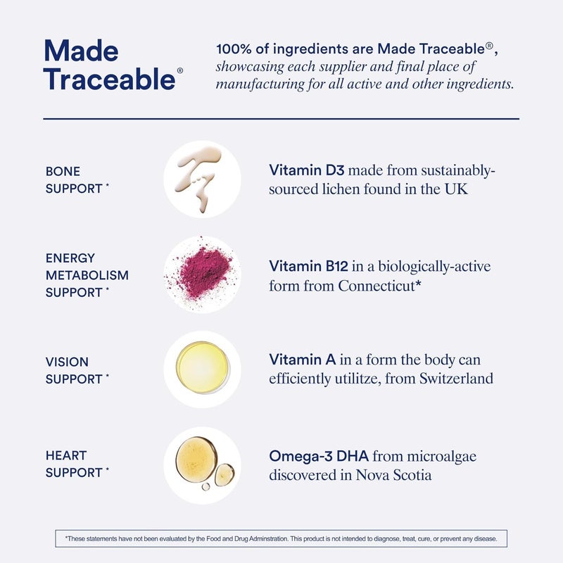 Ritual Multivitamin for Men 18 with Zinc Vitamin A and D3 for Immune Function Support Omega3 DHA B12 K2 Gluten Free NonGMO Vegan Mint Essenced 30 Day Supply - Image 4