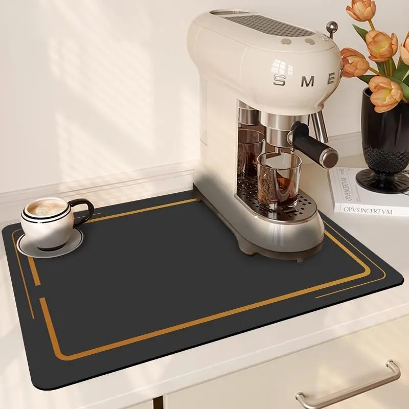 HaRvic HaRvic Dish Drying Mats for Kitchen Counter Coffee Mat Super Water Absorbent Hide Stain Dish Drying Sink Mat for Countertop Bar Mats for Coffee Machine Dish Rack Size 30 x 40  - Image 3
