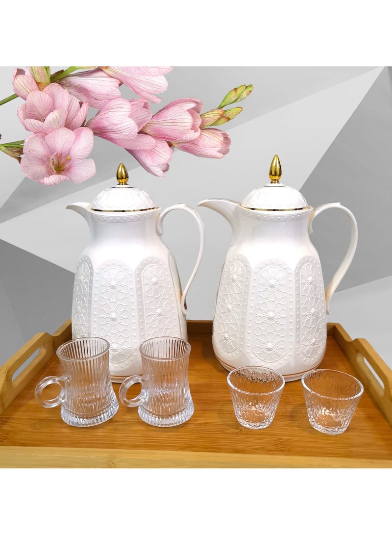 Rose A two-piece thermos set for tea and coffee, 1 liter size - Image 1