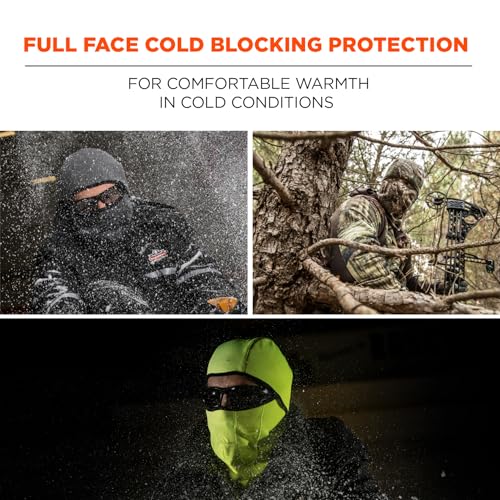 Ergodyne N-Ferno 6823 Balaclava Ski Mask, Wind-Resistant Face Mask, Hinged Design, Each, Black, One Size - Image 2